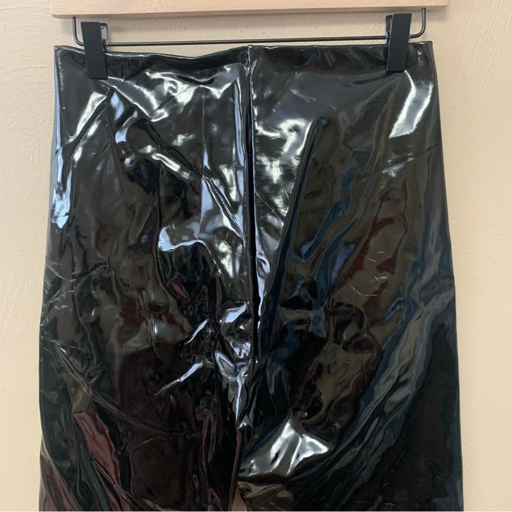 Commando Faux Patent Leather Leggings in Black Size Large NWT New